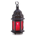 Red Glass Moroccan Lantern